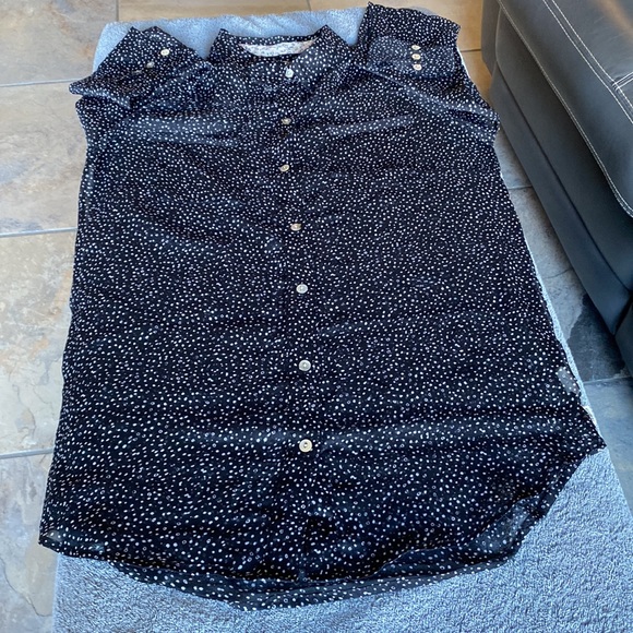 Element Sheer Shirt With Abalone Buttons Size Medium - Picture 7 of 8